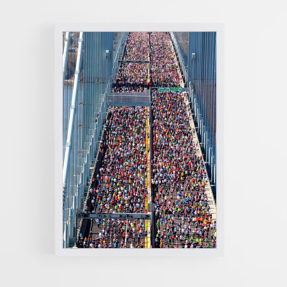 Poster Marathon sur le Pont – affiche Athlétisme (vue 3)